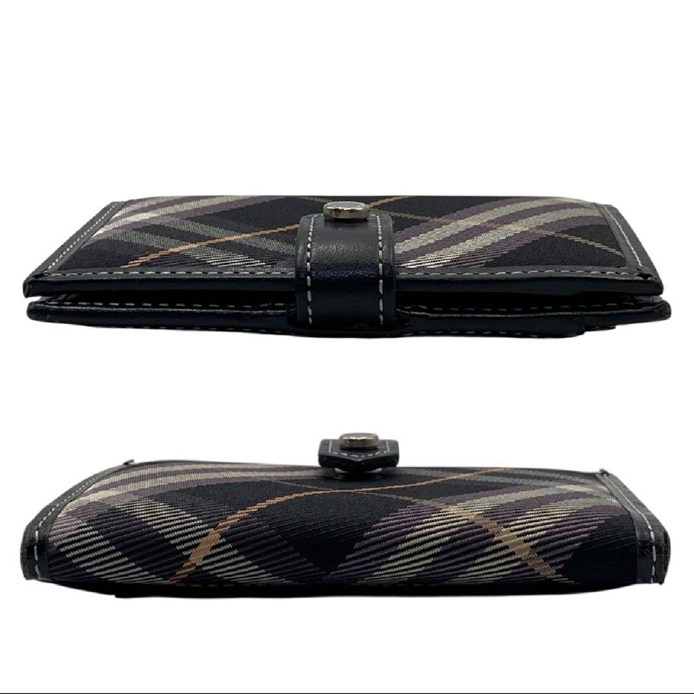 Burberry Blue Label Black Nova Check Leather Trim Wallet - Picture 4 of 9